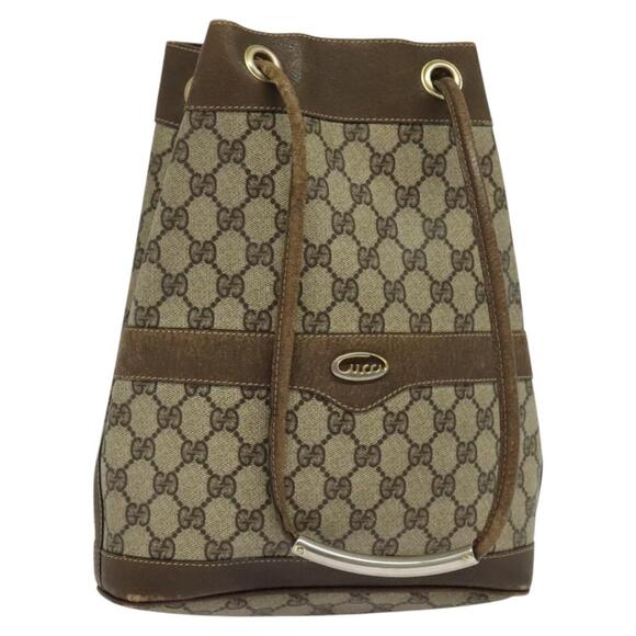 GUCCI GG Supreme Shoulder Bag Pvc Beige - Picture 1 of 16